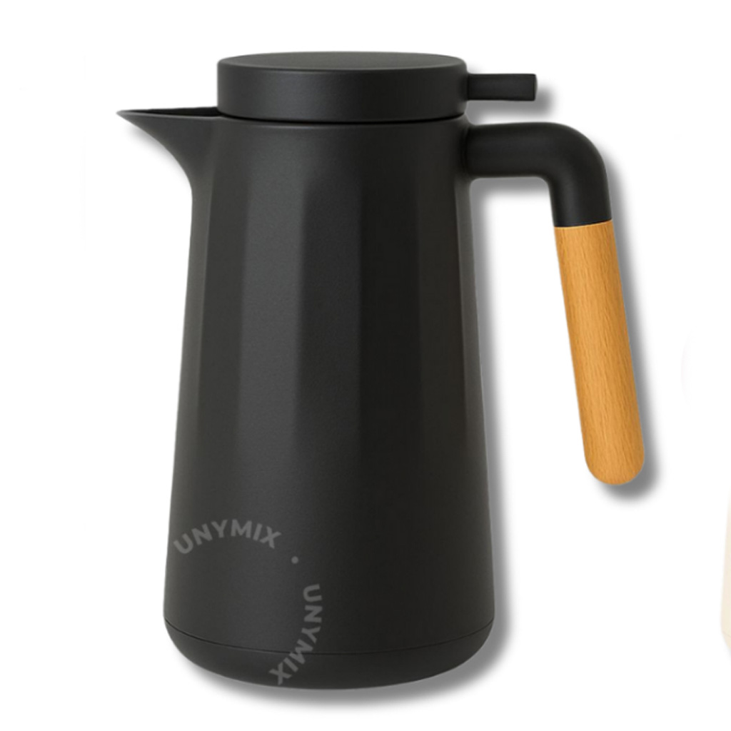 Garrafa Térmica Cabo De Madeira Luxo Nórdica 1L Firenze Café Chá