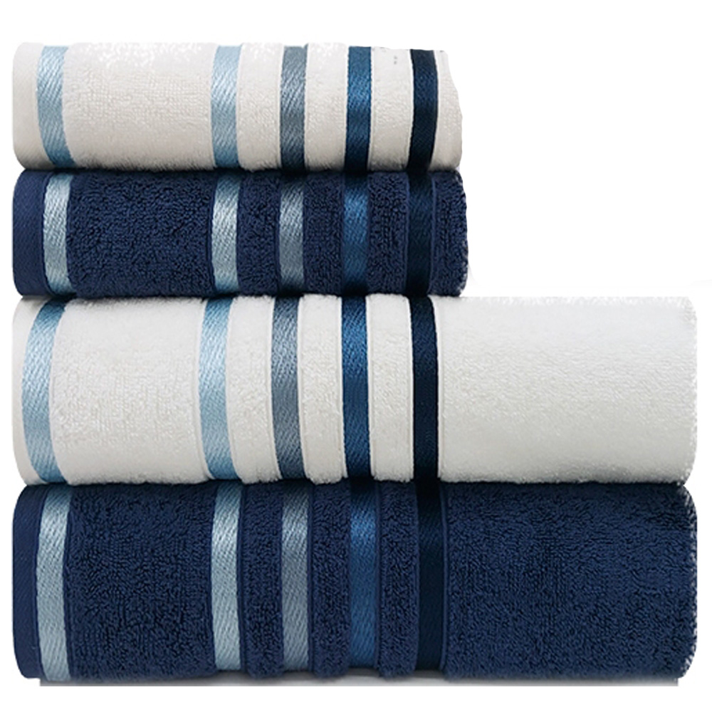 Jogo de Toalhas 4 Peças Banhão Gigante + Rosto Fio Penteado Lumina Karsten - Emcompre