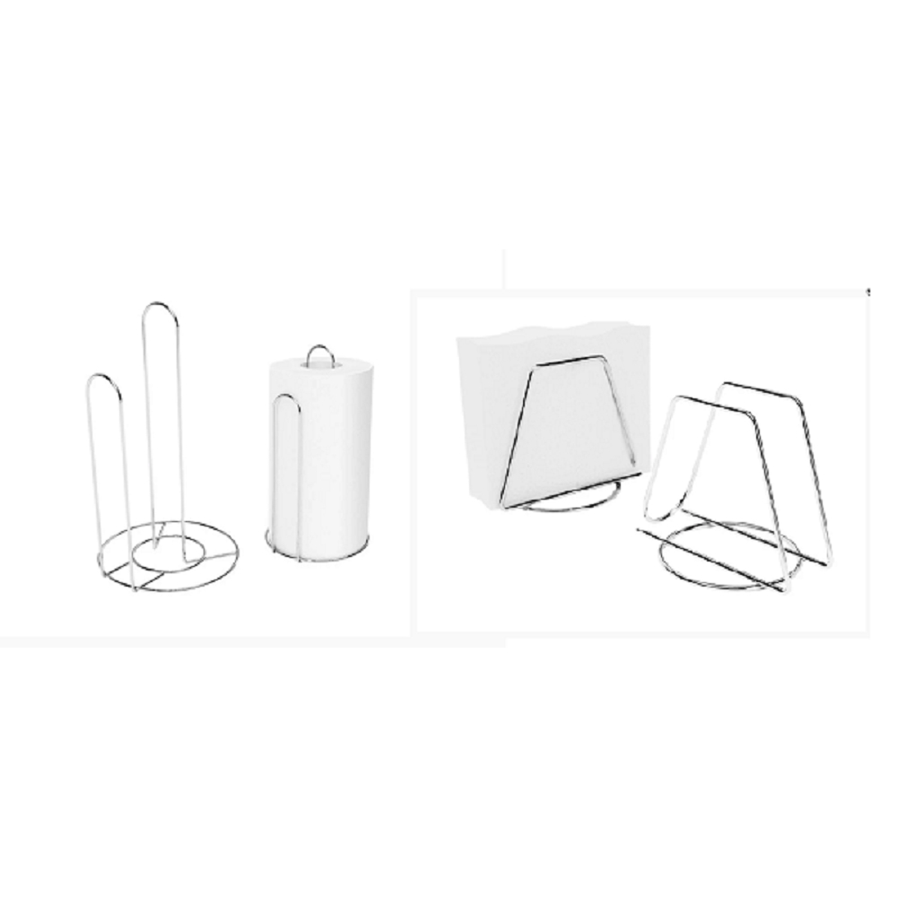 Kit Porta Papel Toalha + Porta Guardanapo