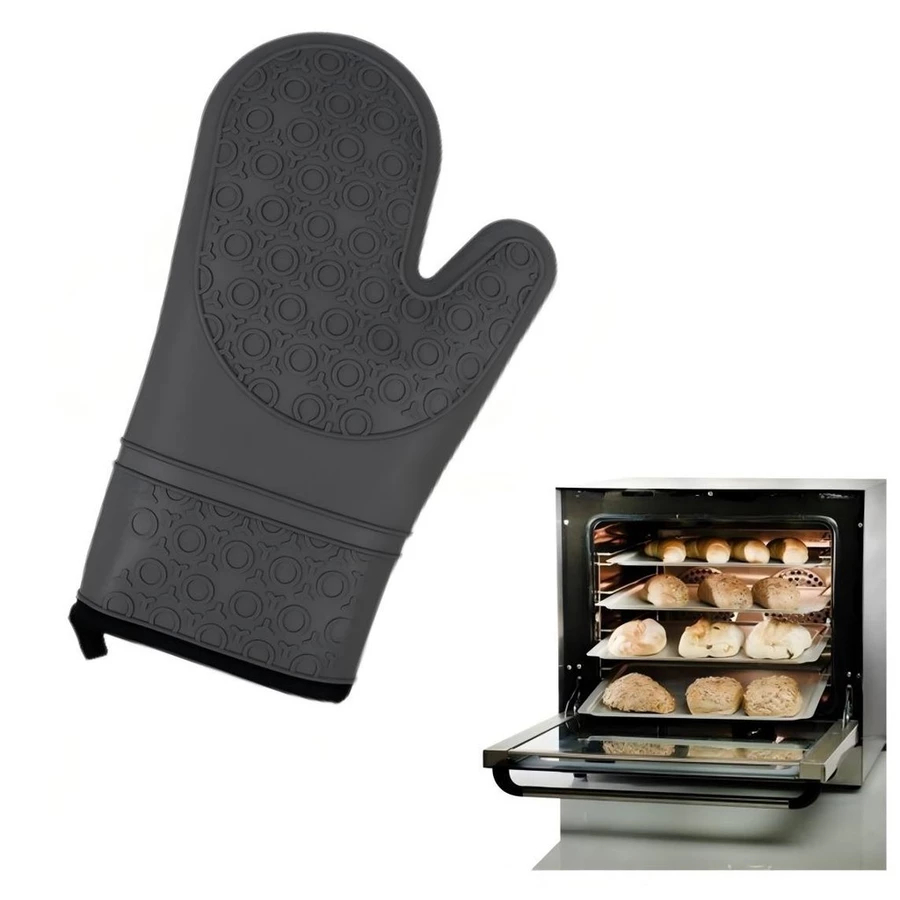 Luva Térmica Cozinha De Silicone Com Forro Para Forno Premium 18,5 x 29,5 cm